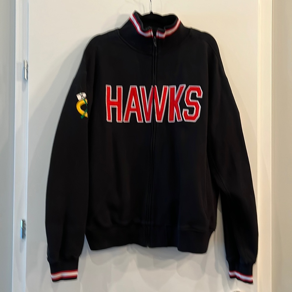 NHL CHICAGO BLACKHAWKS front zip jersey jacket Size XL